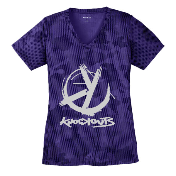 Knockouts - Ladies CamoHex V Neck T Thumbnail