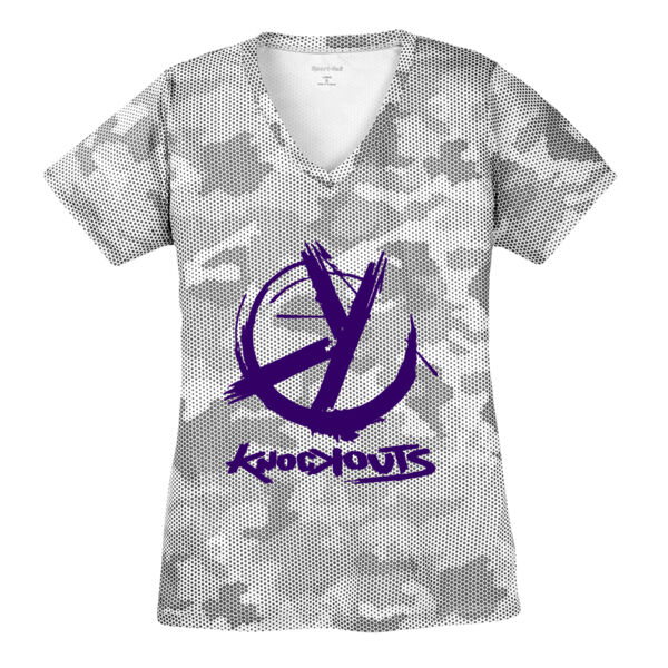 Knockouts - Ladies CamoHex V Neck T Thumbnail